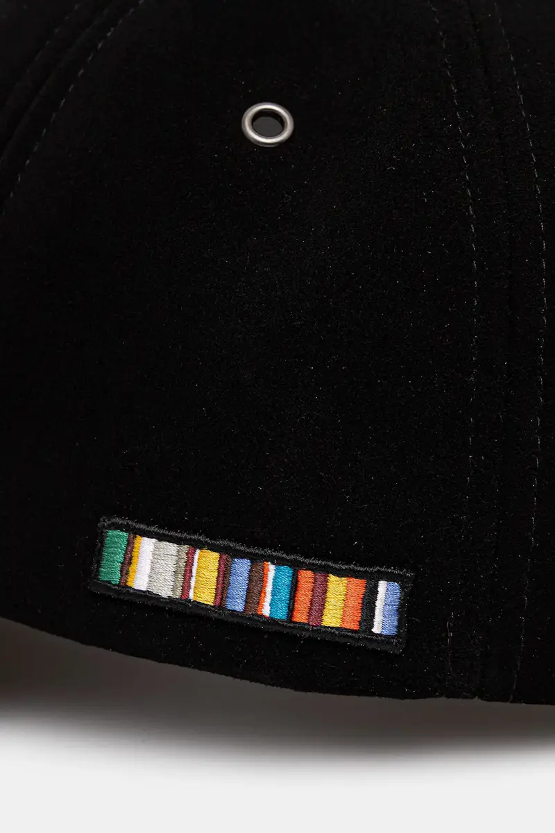 berretta con visiera in pelle scamosciata Nero miniatura 2