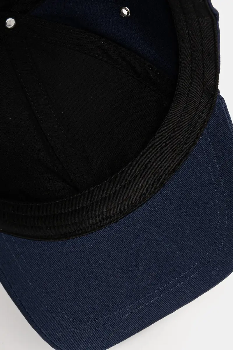 berretto da baseball in cotone colore blu navy con applicazione M1A.987DT.POZEB miniatura 4