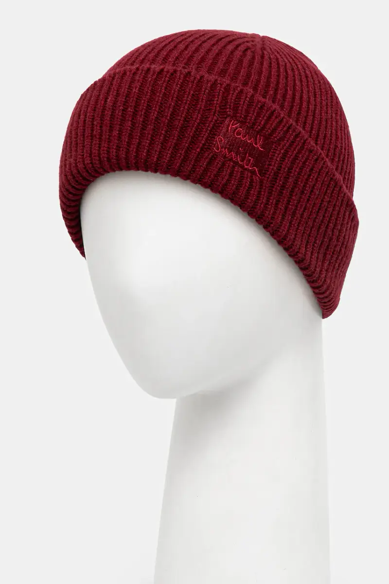 berretto in lana 0 colore granata M1A-383MK-T719 miniatura 2