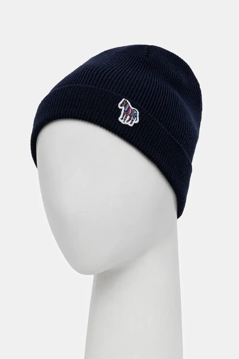 berretto in lana colore blu navy M1A-383MK-TZEBRA miniatura 2