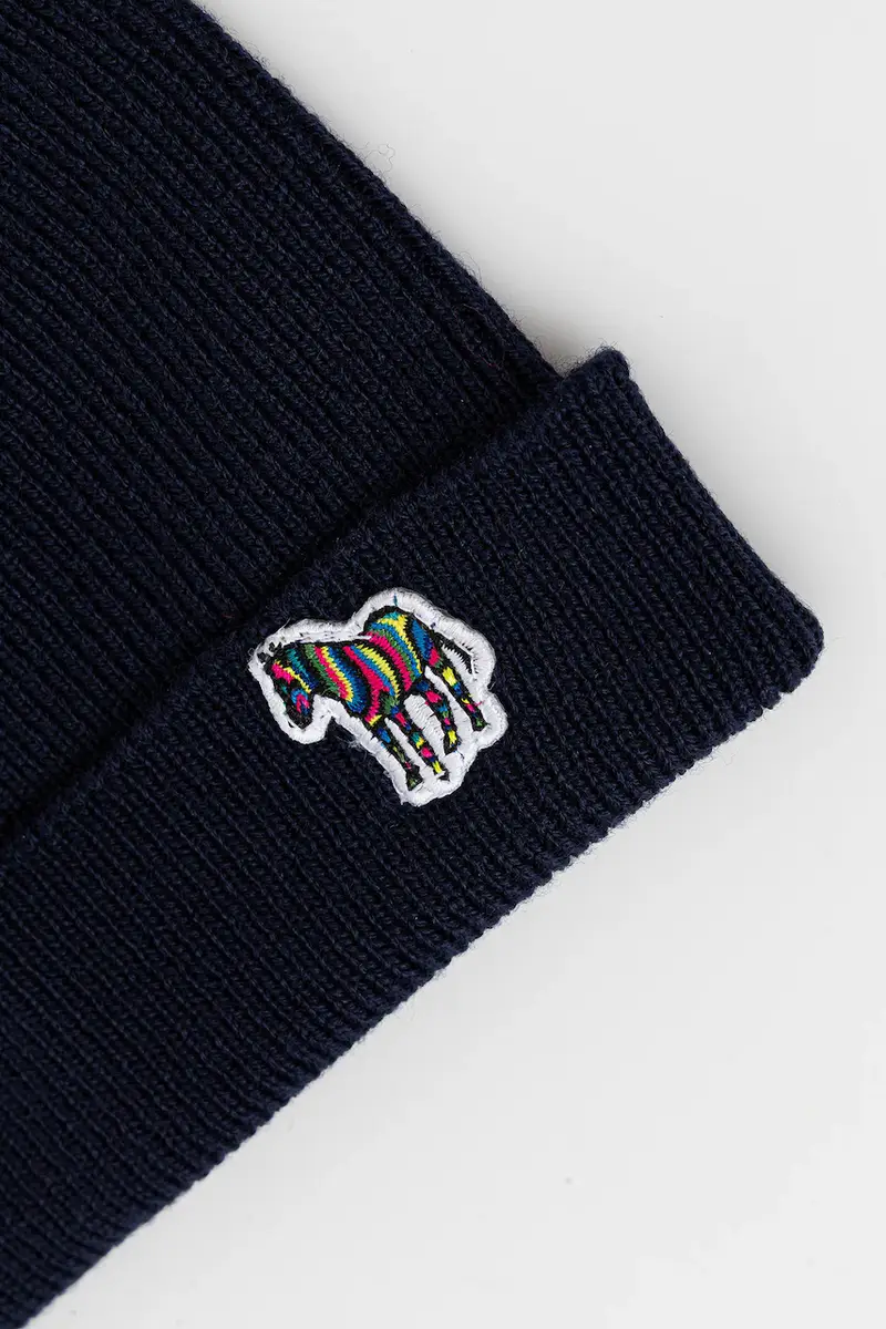 berretto in lana colore blu navy M1A-383MK-TZEBRA miniatura 3