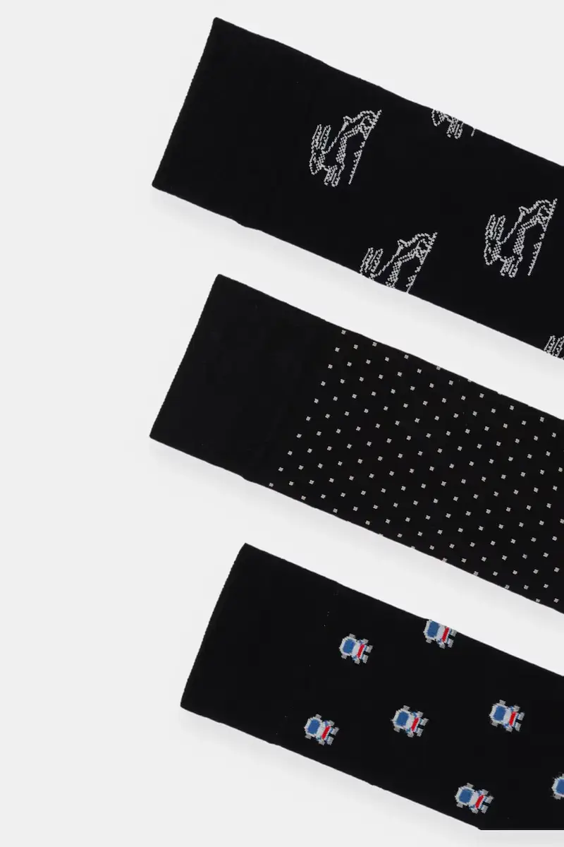 calzini pacco da 3 colore nero M1A-SOCK-TNOV miniatura 2