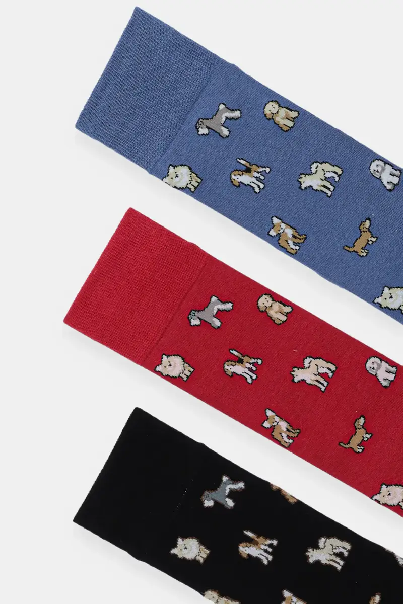 calzini pacco da 3 colore rosso M1A-SOCK-TDOGS miniatura 2