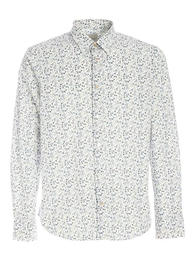 Camicia bianca con stampa fiori Bianco