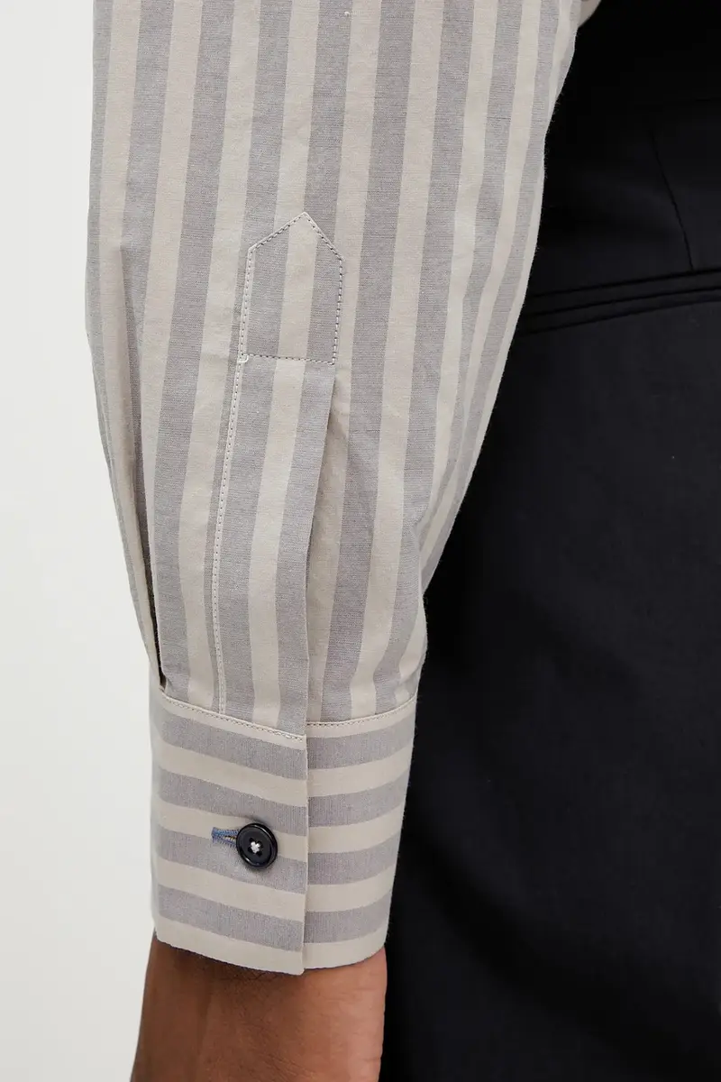 camicia in cotone Beige miniatura 4