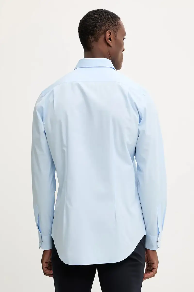 camicia in cotone Blu miniatura 3