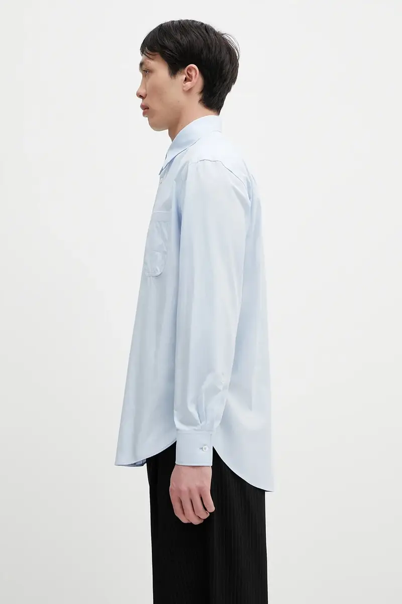 camicia in cotone Blu miniatura 2