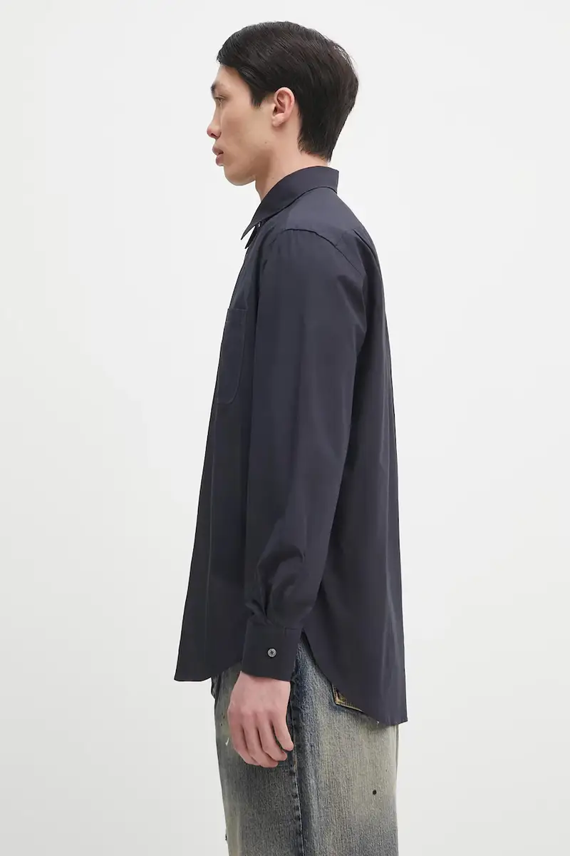 camicia in cotone Blu navy miniatura 2