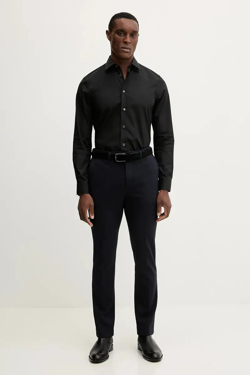 camicia in cotone Nero miniatura 2