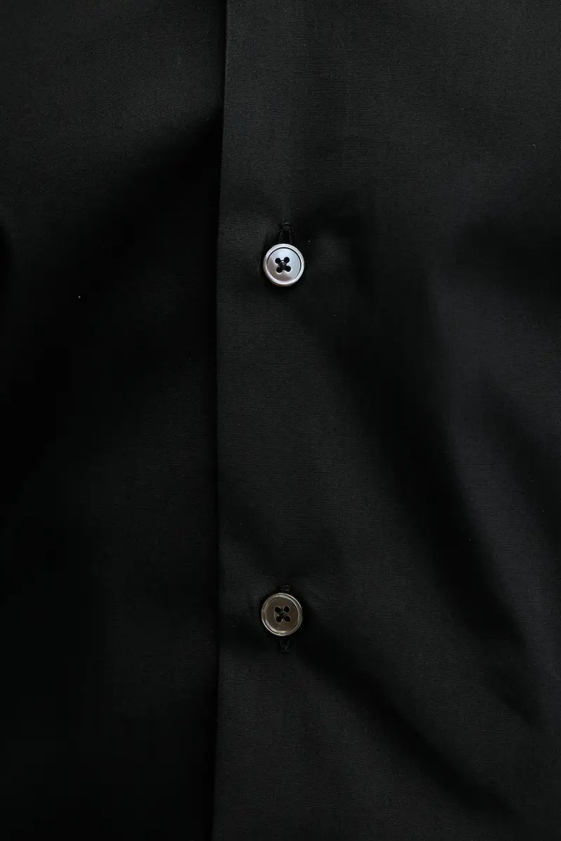 camicia in cotone Nero miniatura 5