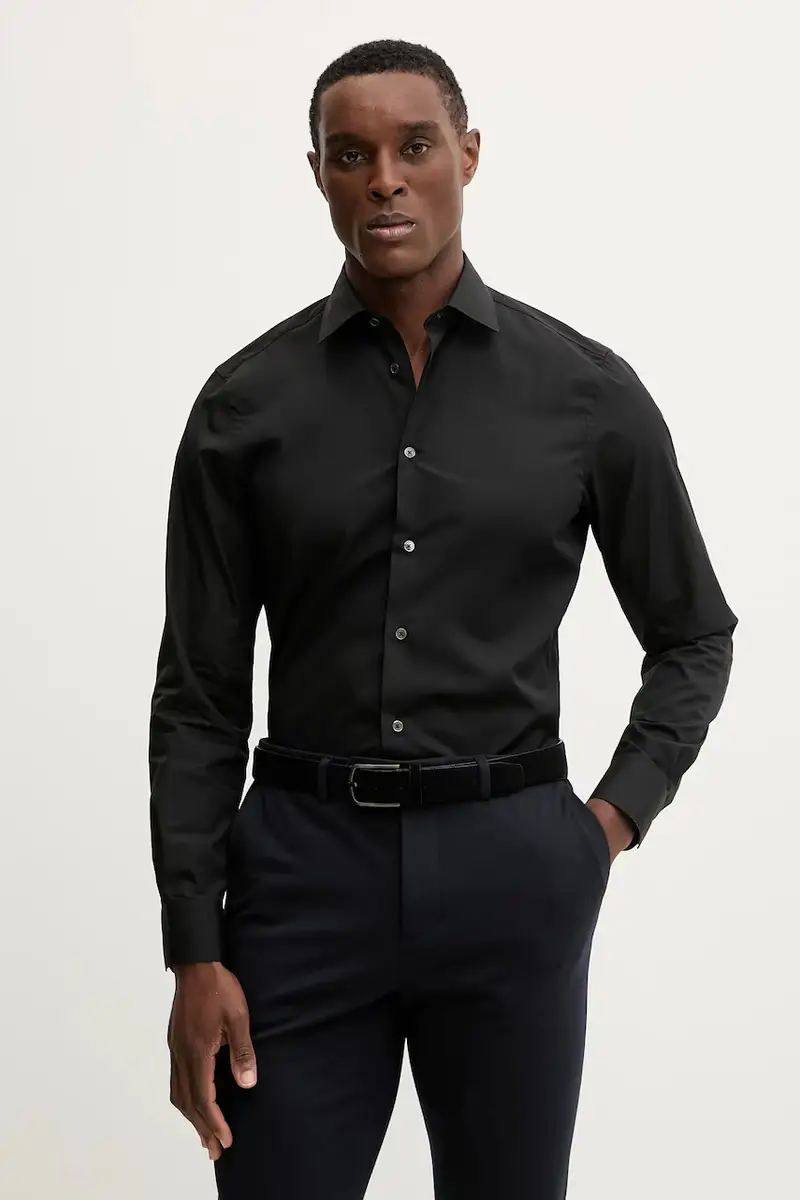 camicia in cotone Nero