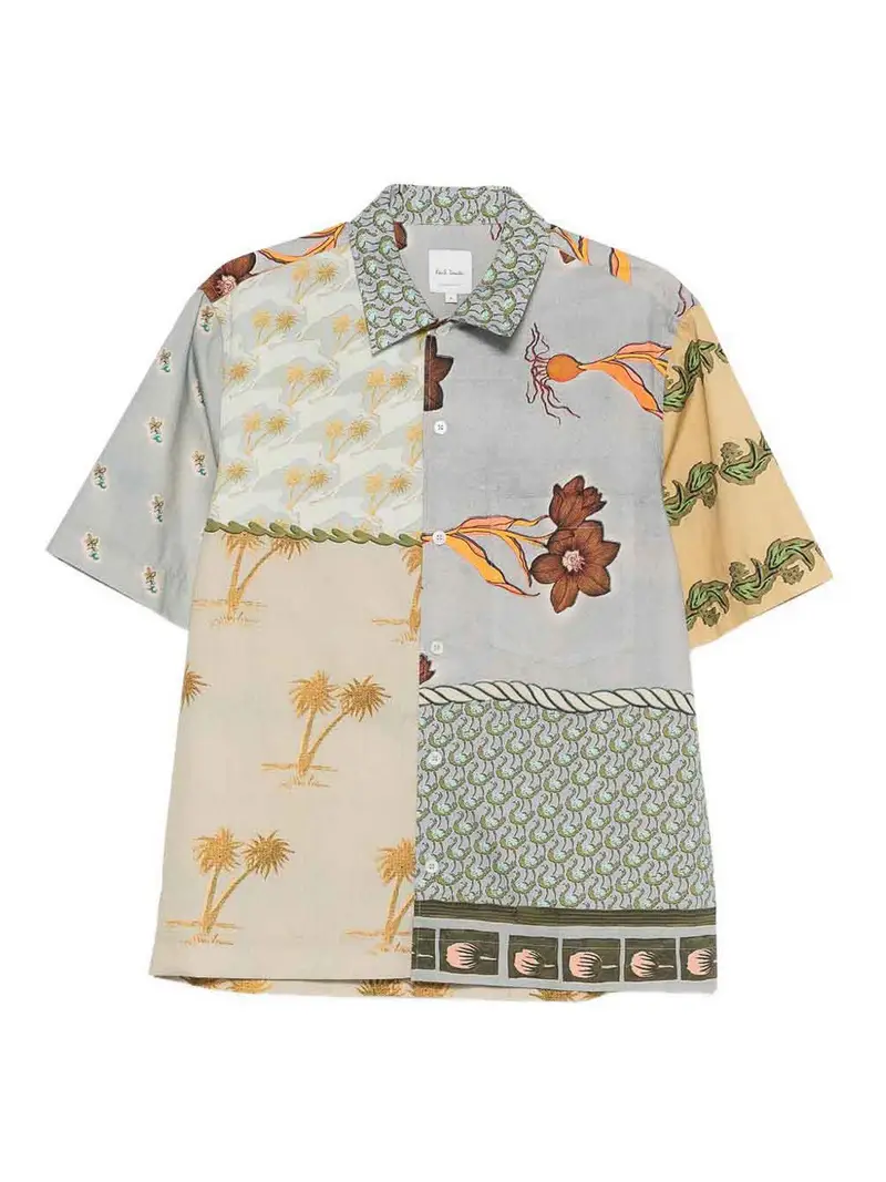 Camicia in cotone stampato Multicolore