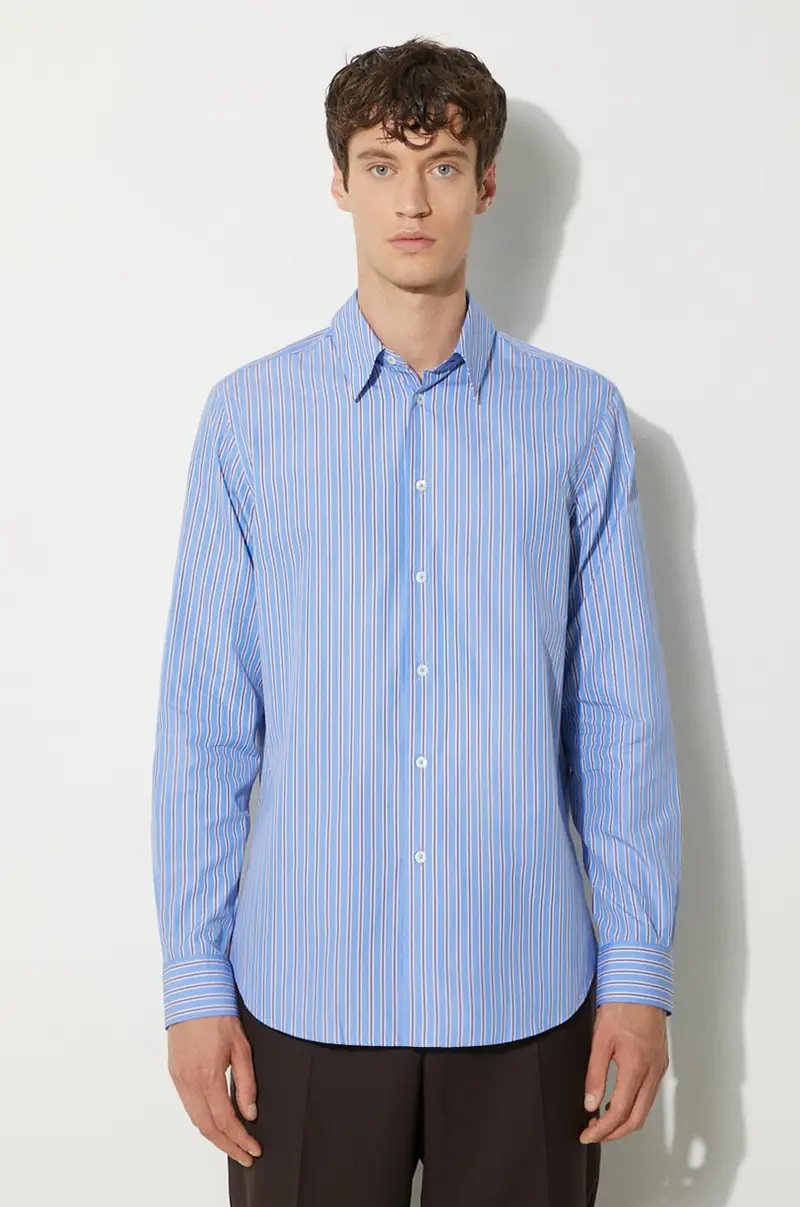 camicia in cotone uomo colore blu M1R-700Y-N02387