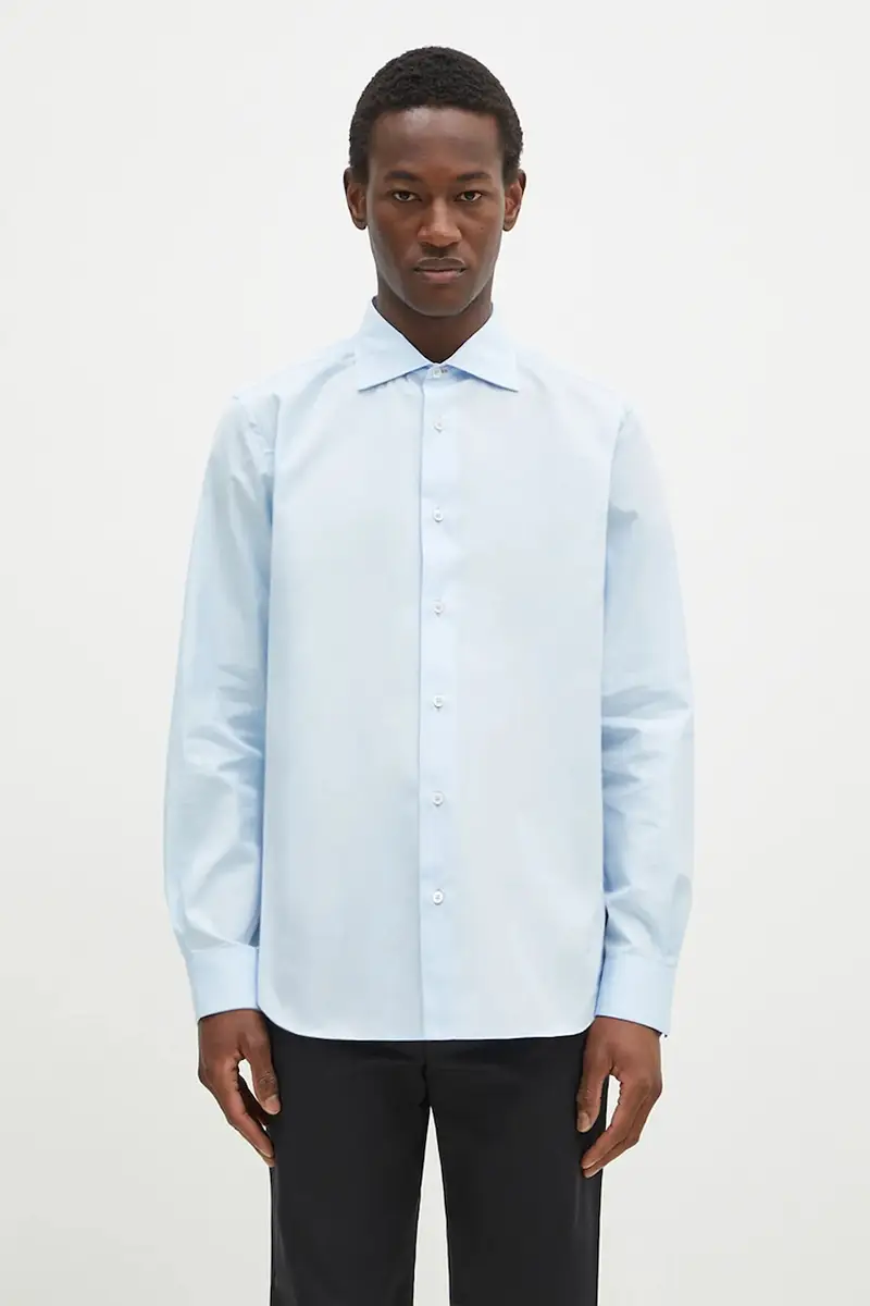 camicia in cotone uomo colore blu M1R-790Y-M00050