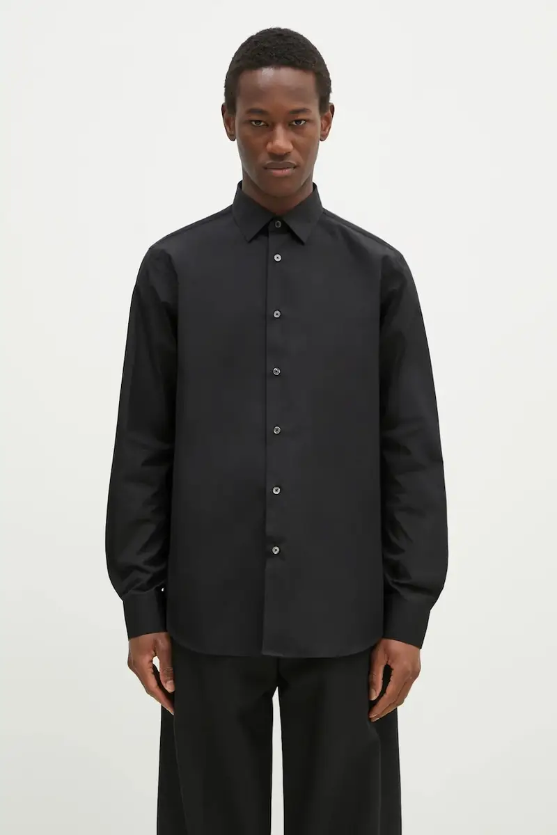 camicia in cotone uomo colore nero M1R-800P2-L00050