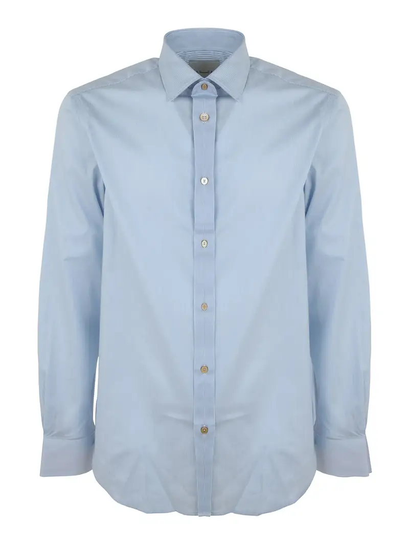 Camicia sartoriale in cotone Azzurro