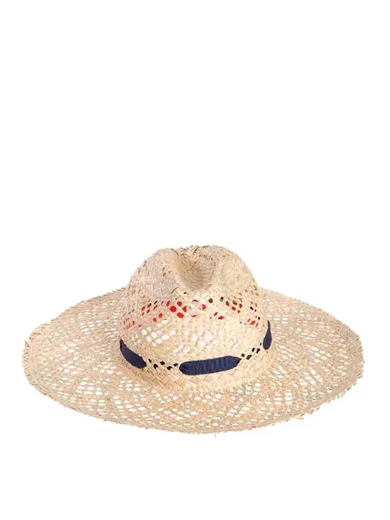 Cappello con motivo a onde Beige