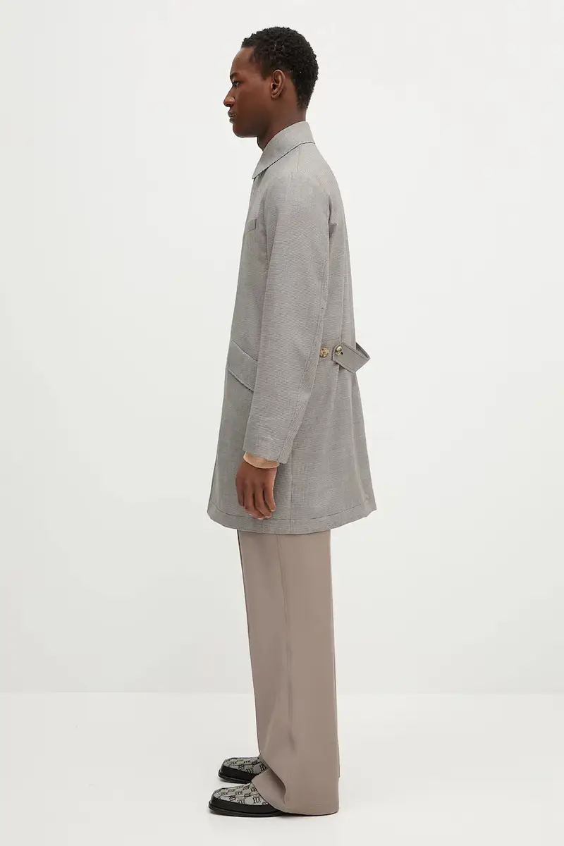 cappotto in lana Grigio miniatura 2