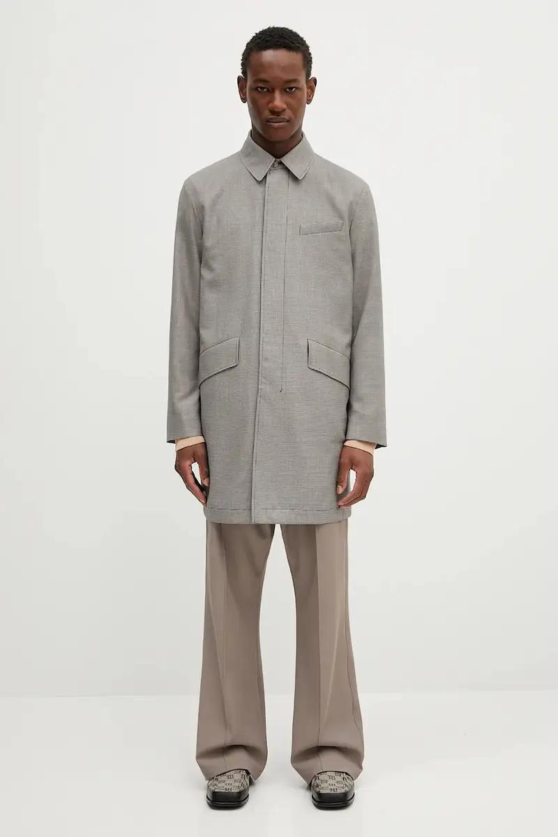 cappotto in lana uomo colore grigio M1R-443Z-P02631