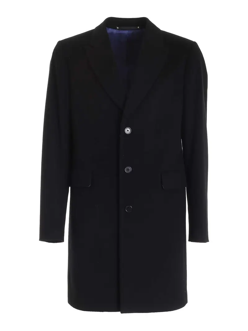 Cappotto monopetto nero