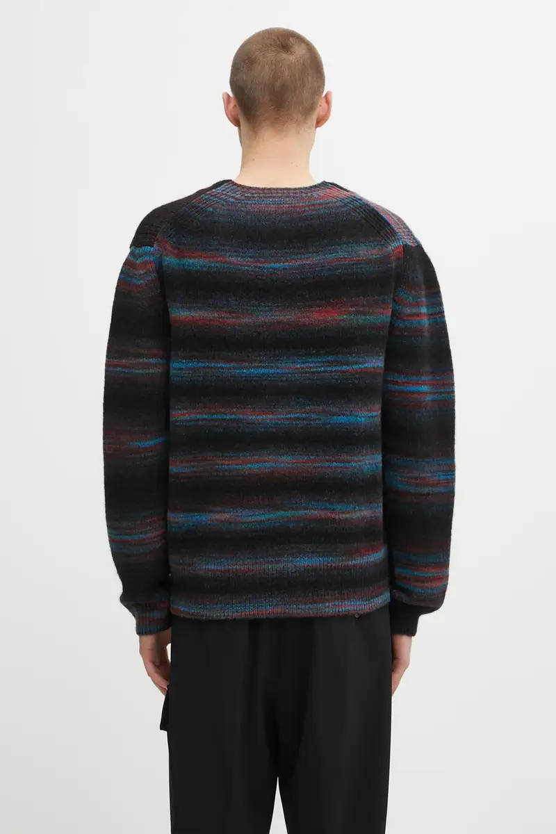 cardigan con lana 0 colore nero M1R-568Z-T02830 miniatura 3