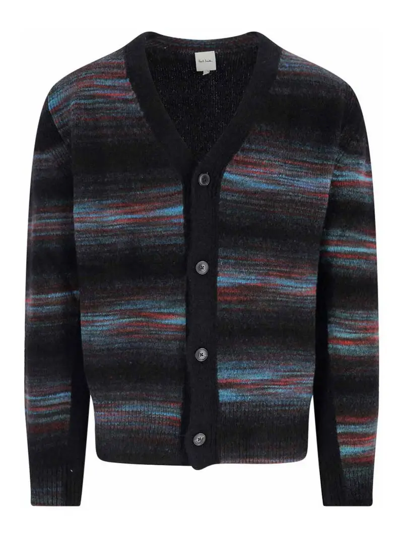 Cardigan In Alpaca Misto Multicolore