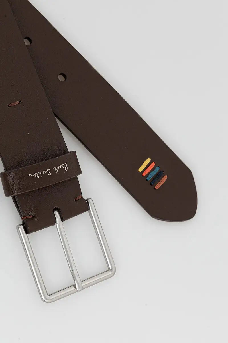 cintura in pelle Marrone miniatura 2