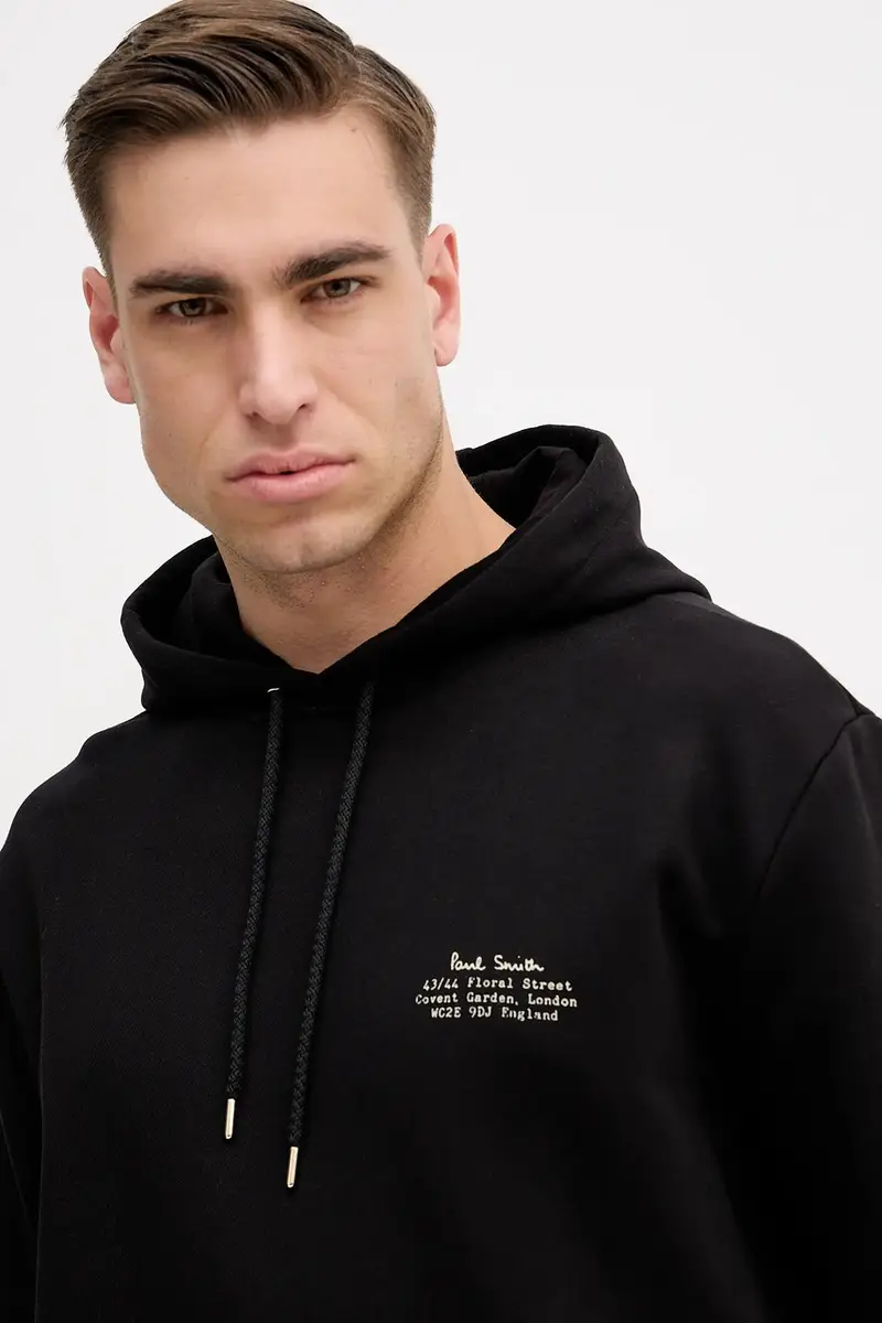 felpa in cotone Nero miniatura 3