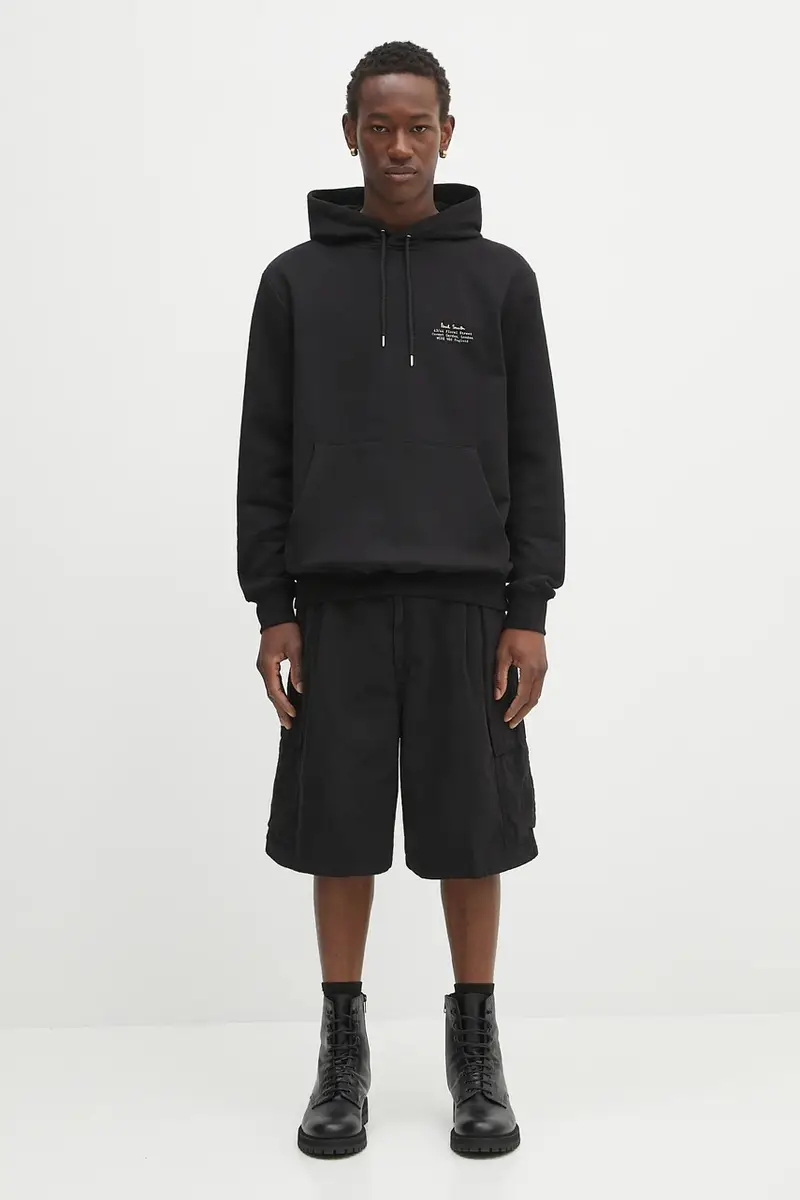 felpa in cotone Nero miniatura 5