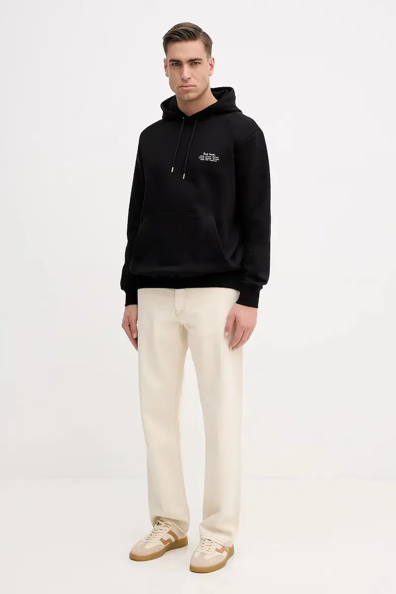 felpa in cotone Nero