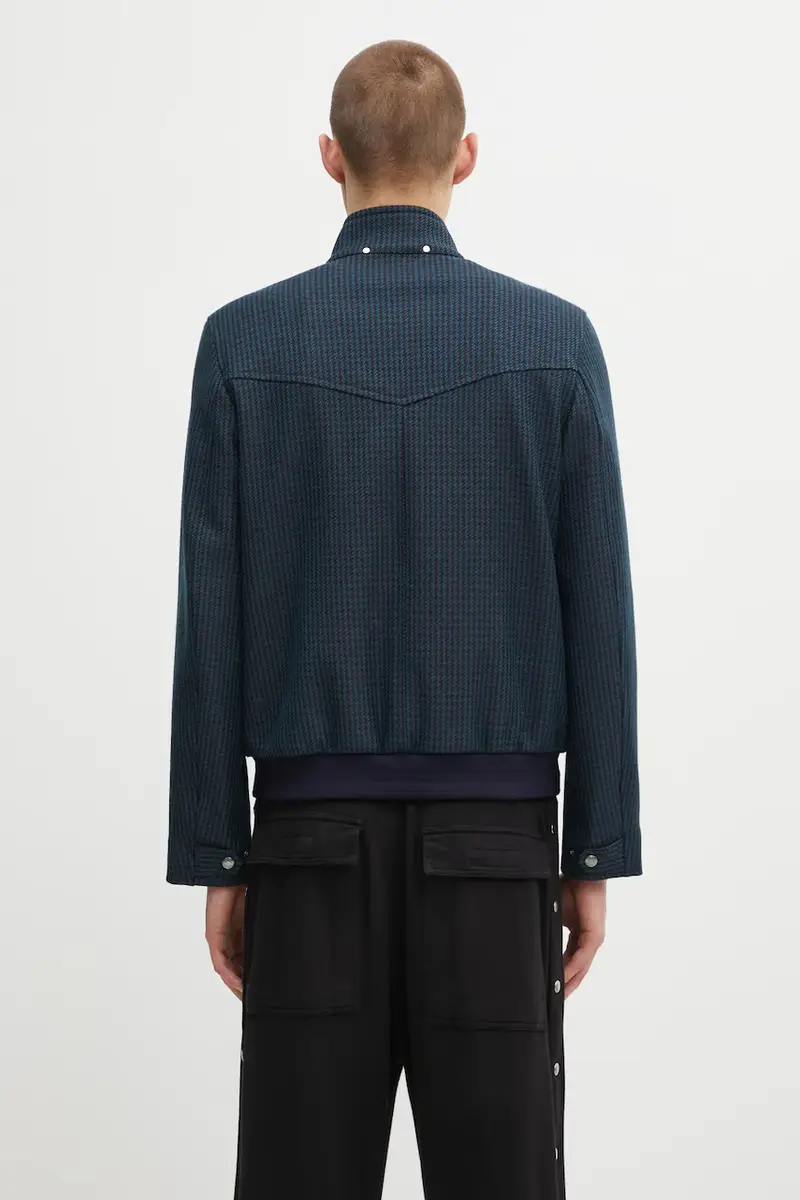 giacca con lana 0 colore blu navy M1R-603Z-T02808 miniatura 3