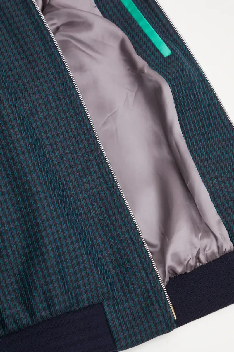 giacca con lana 0 colore blu navy M1R-603Z-T02808 miniatura 5