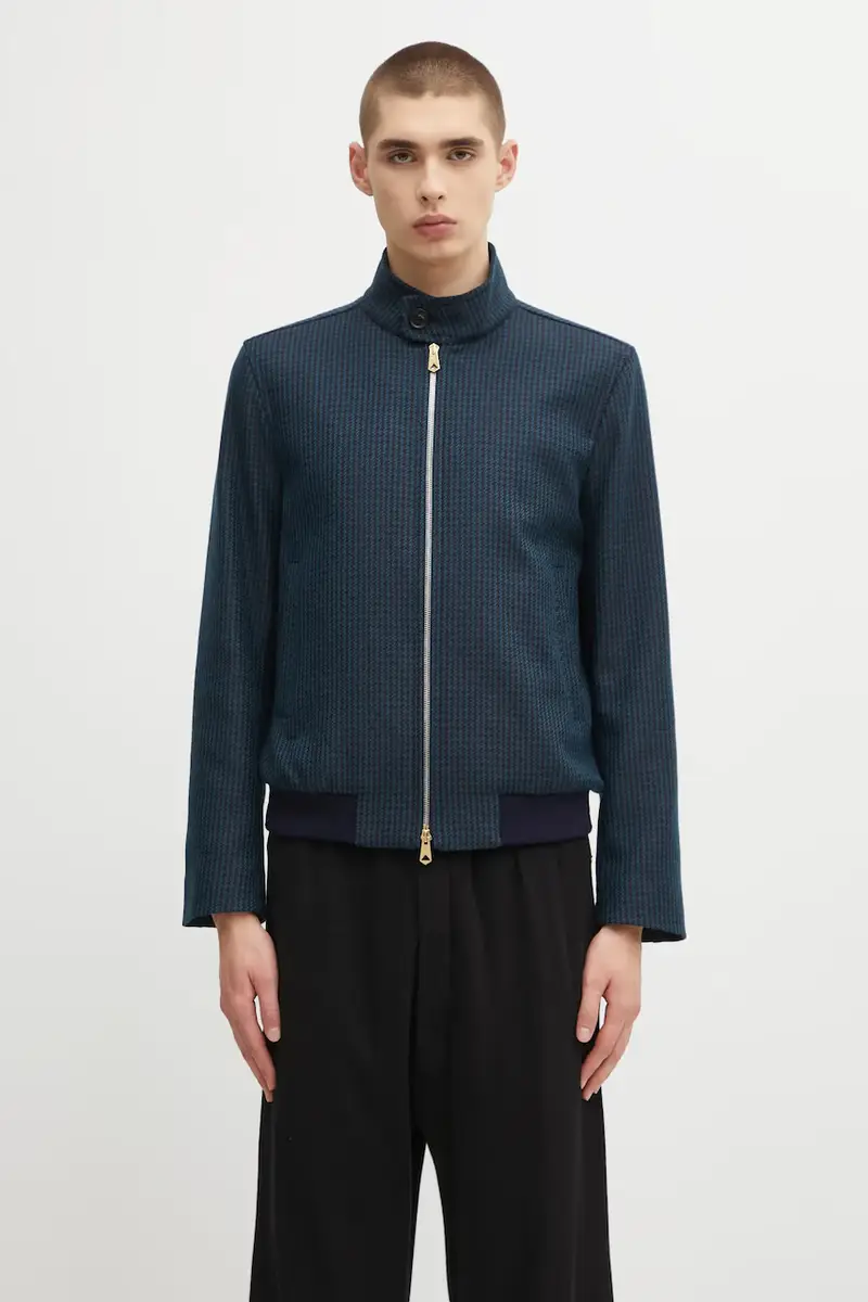 giacca con lana 0 colore blu navy M1R-603Z-T02808