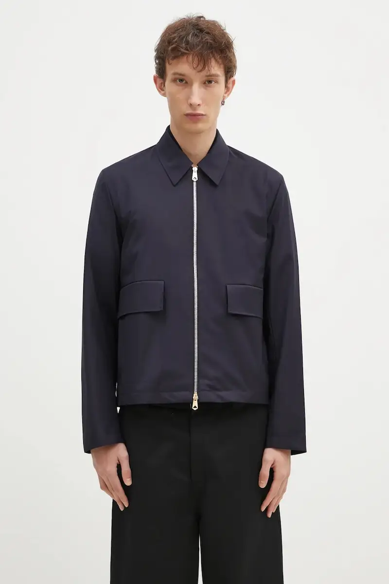 giacca in lana colore blu navy M1R-031Z-N00041