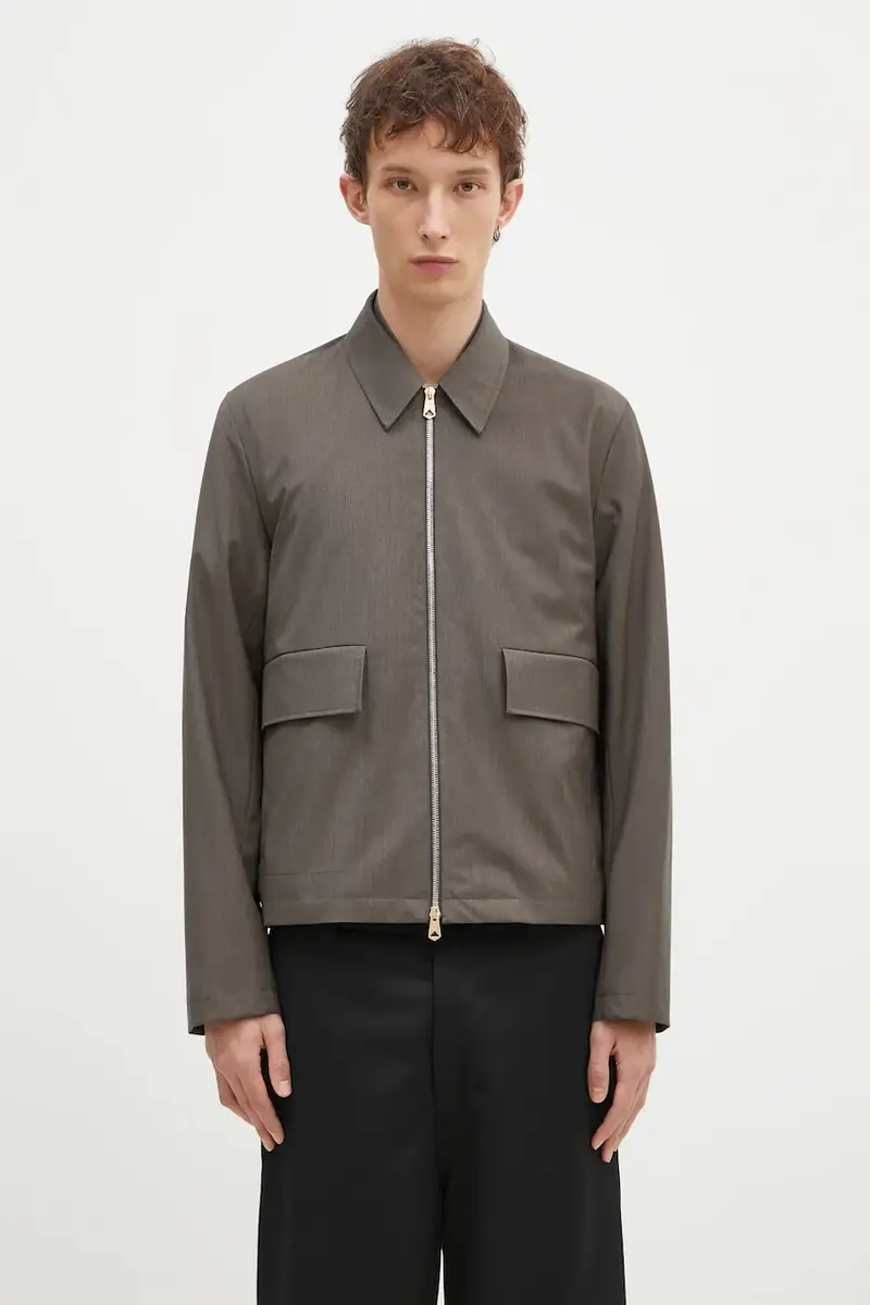 giacca in lana colore grigio M1R-031Z-N00041