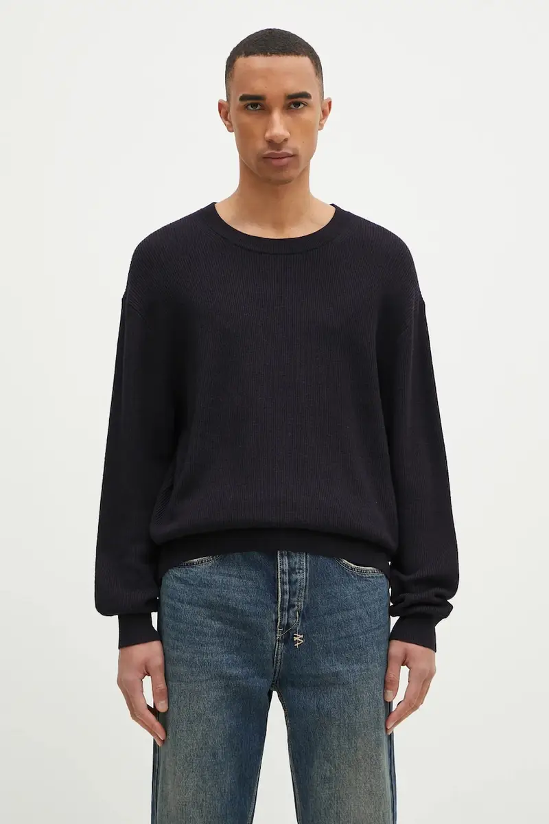 maglione in lana uomo colore blu navy M1R-247Z-P02587