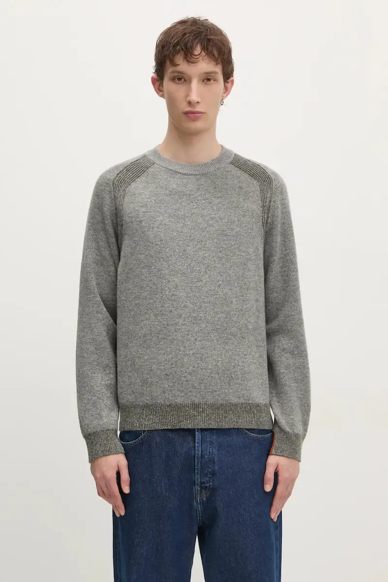 maglione in lana uomo colore grigio M1R-246Z-P02585