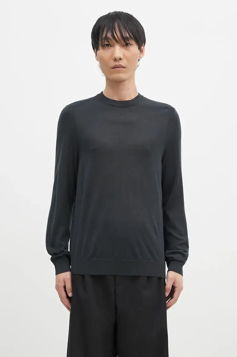 maglione in lana uomo colore grigio M1R-562X-M02093