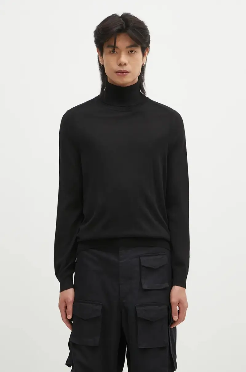 maglione in lana uomo colore nero M1R-565X-M02093