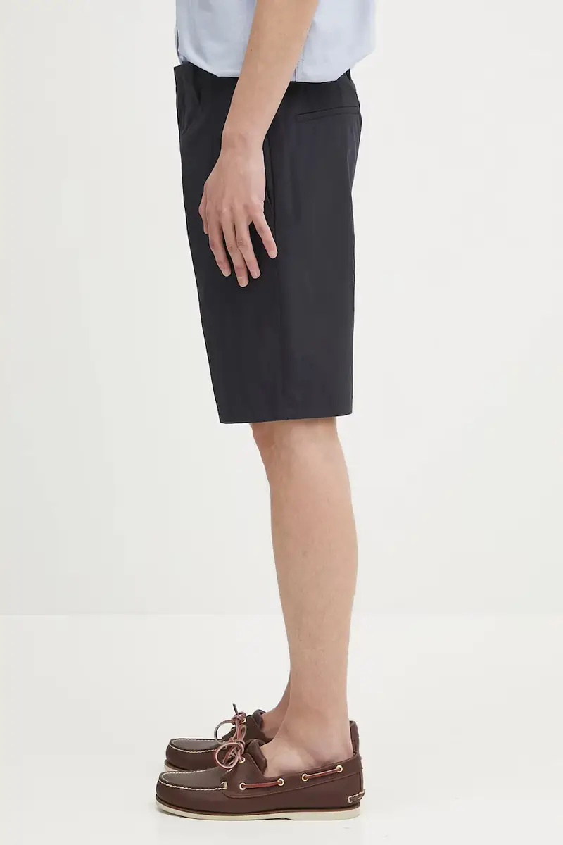 pantaloncini in cotone Blu navy miniatura 2