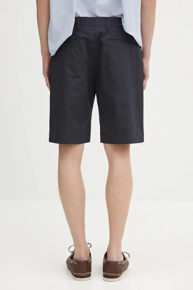 pantaloncini in cotone Blu navy miniatura 3