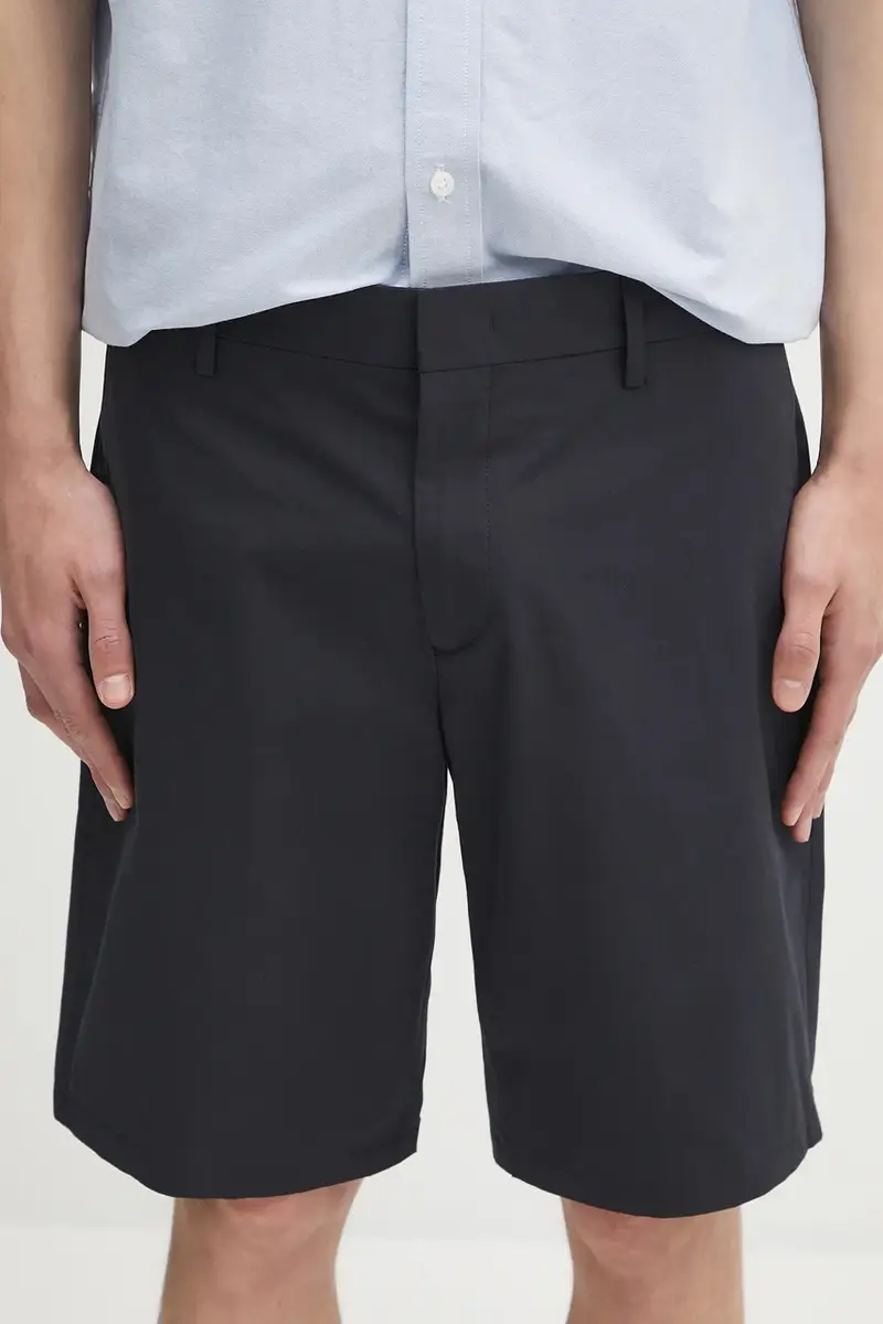 pantaloncini in cotone Blu navy miniatura 4