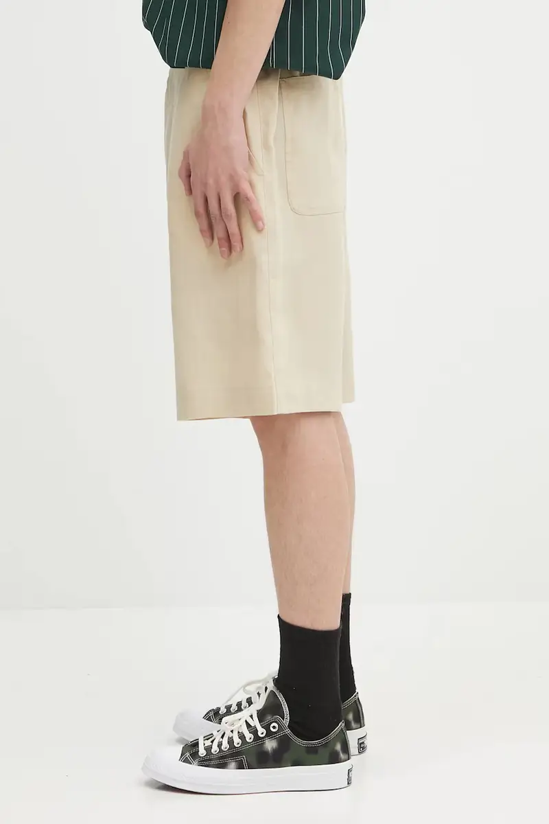 pantaloncini in lino Beige miniatura 2