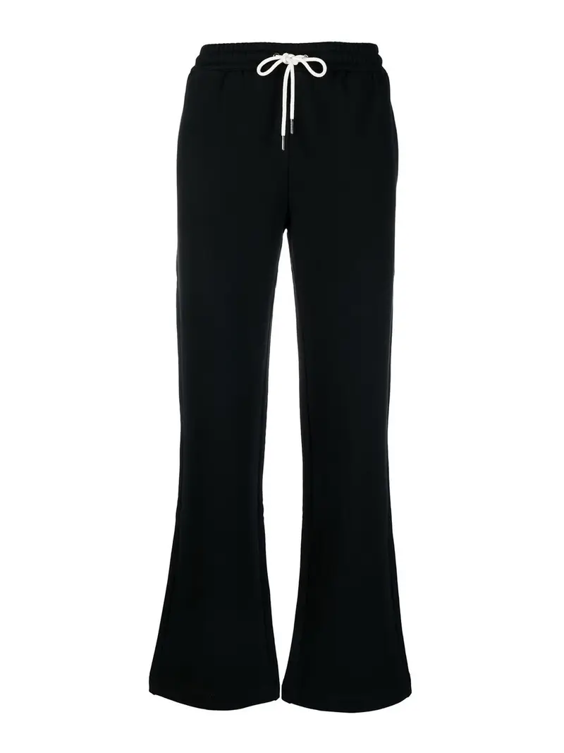 Pantaloni a zampa con coulisse Nero