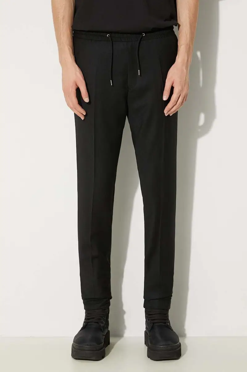 pantaloni in lana colore nero M1R-921T-N00109