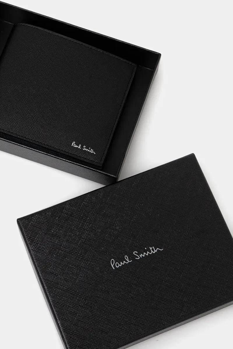 portafoglio in pelle Nero miniatura 5