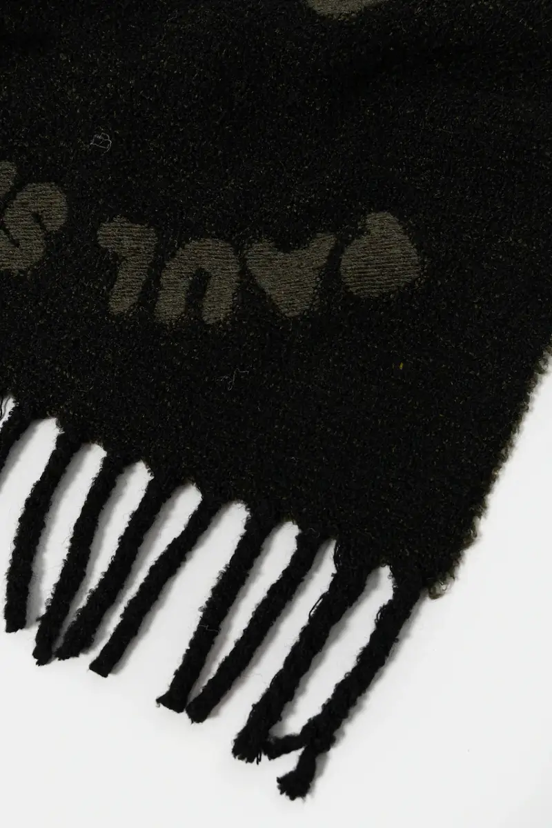 scialle con lana colore nero M1A-150T-T721 miniatura 3