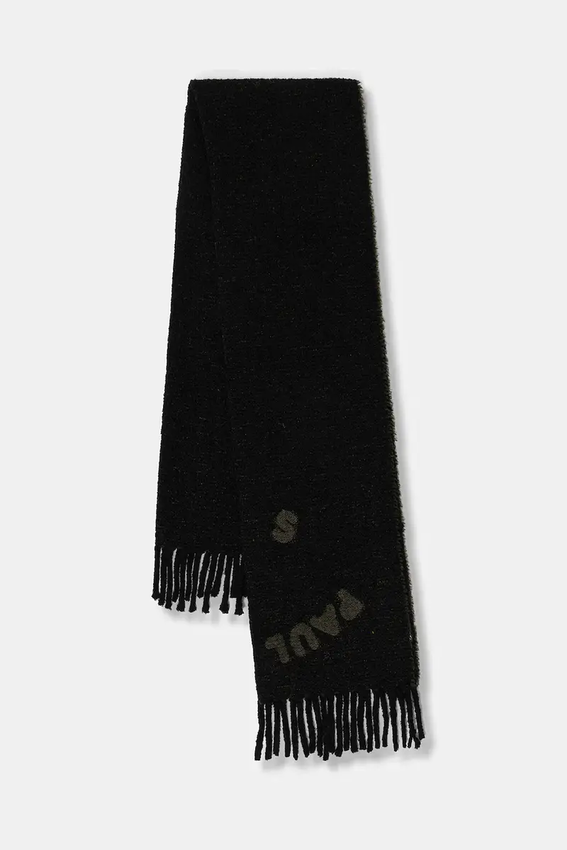 scialle con lana colore nero M1A-150T-T721