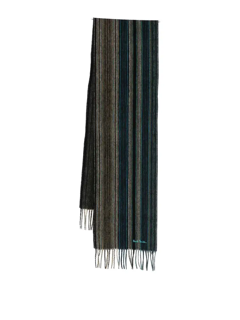 Sciarpa a righe Nero