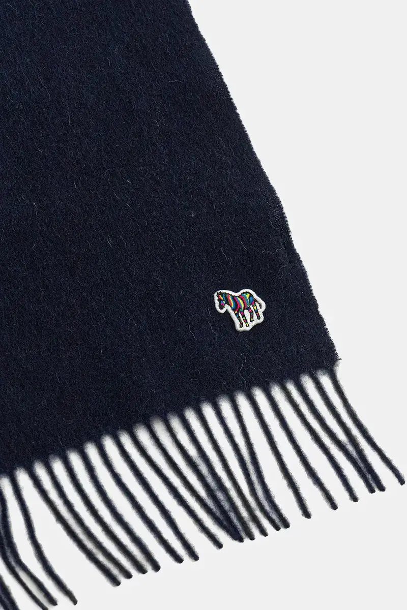 sciarpa in lana uomo colore blu navy M1A-150K-PZEBRA miniatura 2